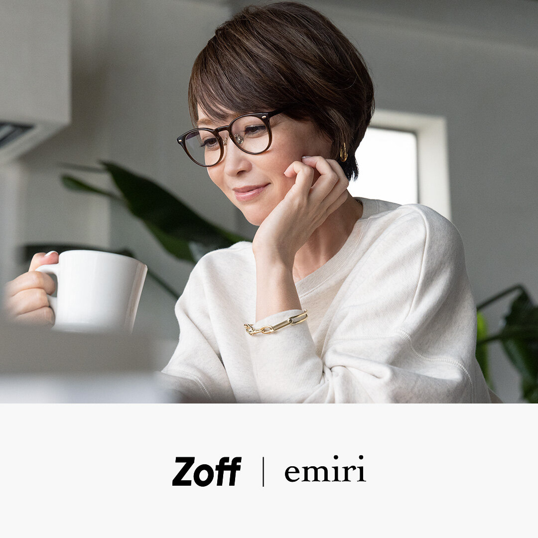 Zoffと辺見えみりが初のコラボレーション。アイウェアコレクション「Zoff｜emiri」を展開